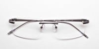 Rimless Glasses in Gunmetal for Men & Women - 1