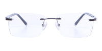 Detailed Rimless Glasses & Ticker Temple-1