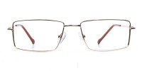 Rectangular Glasses in Gold, Eyeglasses - 1