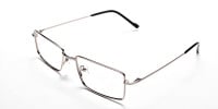 Rectangular Glasses in Silver, Eyeglasses -1