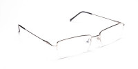Silver Half-Rim Rectangular Glasses- 1