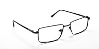Black Full Rim Metal Glasses - 1