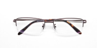 Brown Half Rim Rectangular Eyeglasses -1