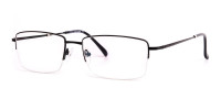 Black Semi Rimless Rectangular Glasses-1