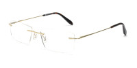 gold rimless metal frame glasses-1