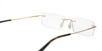 gold rimless metal frame glasses-1