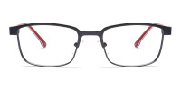 rectangle metal frame glasses-1