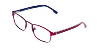 Metallic Red Rectangle Glasses Frames-1