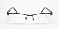 Rectangular Glasses in Navy Blue, Eyeglasses -1