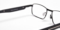 Black Matte Rectangular Glasses -1