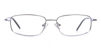 Silver Rectangular Eyeglasses Frame in Metal  - 1