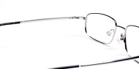 Silver Rectangular Eyeglasses Frame in Metal  - 1