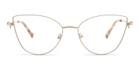 Gold Cat Eye Glasses-1