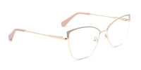 Pink Metal Frame Glasses-1