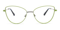 Dalton Cat Eye Dark Green Glasses-1