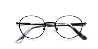 Round Glasses in Black, Eyeglasses - 1