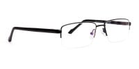simple black half rim rectangular glasses frames -1