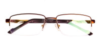 brown rectangular half rim rectangular glasses frames-1