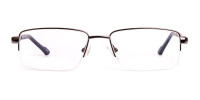 gunmetal and black half rim rectangular glasses frames-1