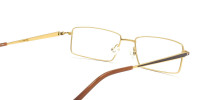 gold classic titanium rectangle eyeglasses-1