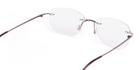 brown wayfarer rimless glasses frames-1