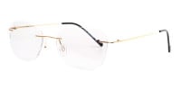 gold rimless titanium glasses frames-1