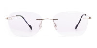 silver wayfarer rimless glasses frames-1