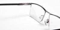Smart Half-Rim Glasses Gunmetal & Silver  -1