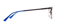 black and blue gunmetal rectangular full rim glasses frames-1