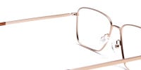  Gold Tortoiseshell Rectangular Glasses, Eyeglasses