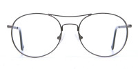 Gunmetal Round Glasses, Eyeglasses