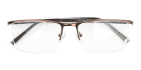 Brown and Black Semi-Rim Glasses-1