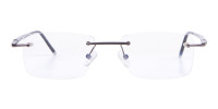 Gunmetal Rimless Lightweight Glasses Online-1