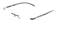 Frameless Glasses Black & Silver, Glasses UK-1