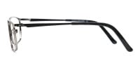 Gunmetal Rectangular Glasses with Black Temple-1