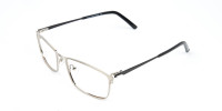 Silver Full-Rimmed Rectangular Glasses-1