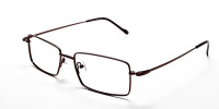 Rectangular brown Glasses, Eyeglasses -1