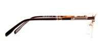 dark brown rectangular half rim glasses frames-1
