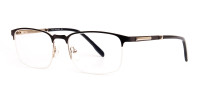 grey gunmetal rectangular half rim glasses frames-1