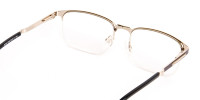 grey gunmetal rectangular half rim glasses frames-1