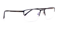 navy blue half-rim rectangular glasses frames-1
