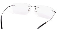 designer black rectangular rim less glasses frames-1