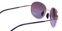Gold Frame Round Sunglasses with Brown Lens