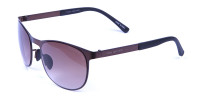 Brown and bronze sunglasses in Round Metal Frame-1