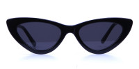 Black Narrow Cat-Eye Sunglasses - 2