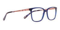Tad Baker TB9179 Women Blue Full Rim Wayfarer Glasses-1