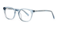 crystal clear or transparent blue full rim glasses frames-1