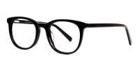 black acetate round wayfarer full rim glasses frames-1