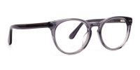transparent grey round full rim glasses frames-1