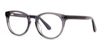 transparent grey round full rim glasses frames-1